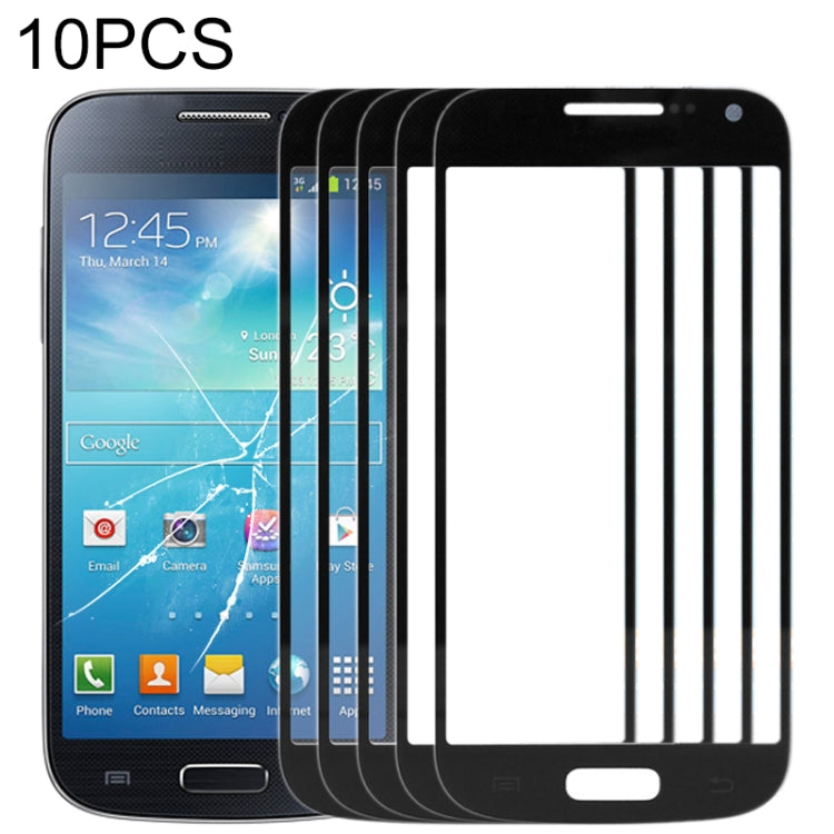 For Samsung Galaxy S IV mini / i9190 10pcs Front Screen Outer Glass Lens (Black) - Outer Glass Lens by buy2fix | Online Shopping UK | buy2fix