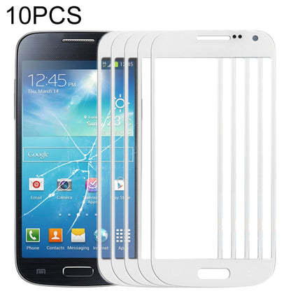 For Samsung Galaxy S IV mini / i9190 10pcs Front Screen Outer Glass Lens (White) - Outer Glass Lens by buy2fix | Online Shopping UK | buy2fix