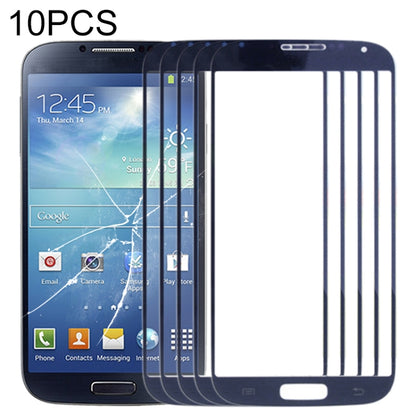 For Samsung Galaxy S IV / i9500 10pcs Front Screen Outer Glass Lens (Blue) - Outer Glass Lens by buy2fix | Online Shopping UK | buy2fix