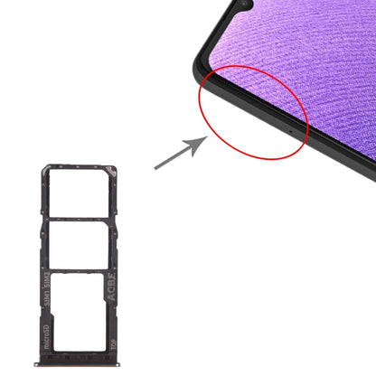For Samsung Galaxy A32 SM-A325 SIM Card Tray + SIM Card Tray + Micro SD Card Tray (Black) - Card Tray by buy2fix | Online Shopping UK | buy2fix