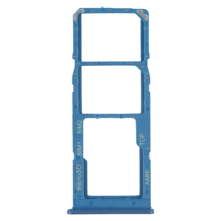 For Samsung Galaxy A12 SM-A125 SIM Card Tray + SIM Card Tray + Micro SD Card Tray (Blue) - Card Tray by buy2fix | Online Shopping UK | buy2fix