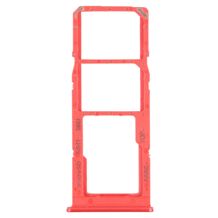 For Samsung Galaxy A12 SM-A125 SIM Card Tray + SIM Card Tray + Micro SD Card Tray (Red) - Card Tray by buy2fix | Online Shopping UK | buy2fix