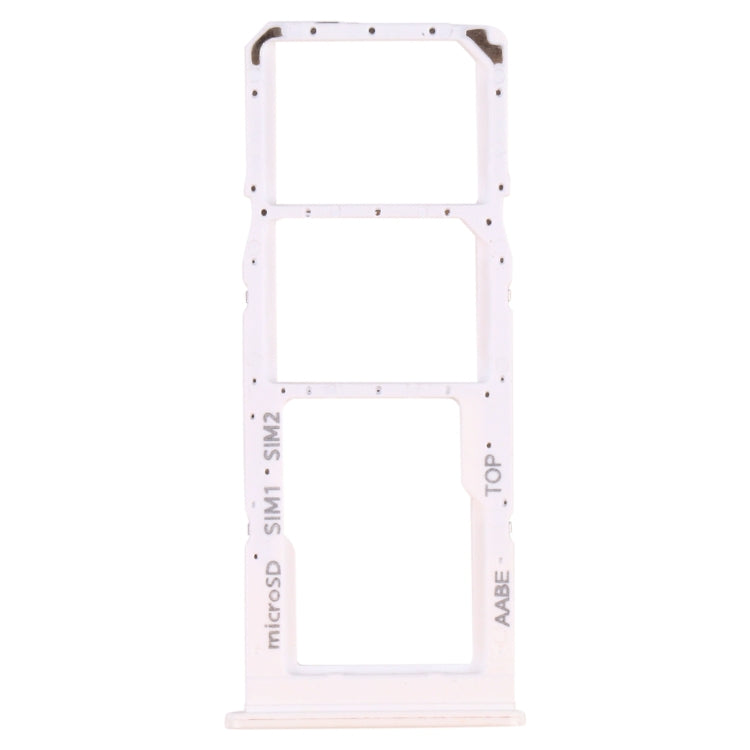 For Samsung Galaxy A12 SM-A125 SIM Card Tray + SIM Card Tray + Micro SD Card Tray (White) - Card Tray by buy2fix | Online Shopping UK | buy2fix