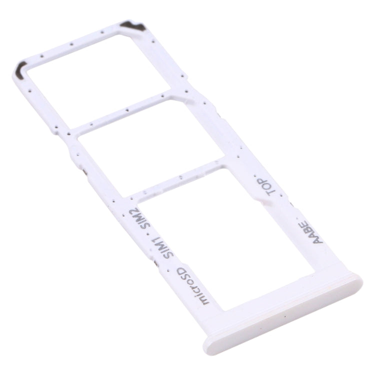 For Samsung Galaxy A12 SM-A125 SIM Card Tray + SIM Card Tray + Micro SD Card Tray (White) - Card Tray by buy2fix | Online Shopping UK | buy2fix
