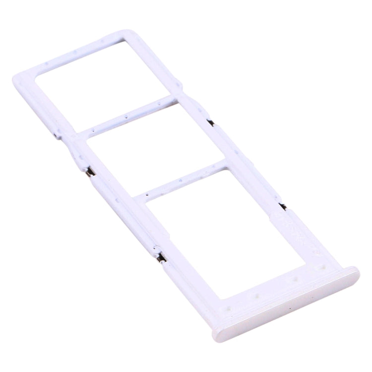 For Samsung Galaxy A12 SM-A125 SIM Card Tray + SIM Card Tray + Micro SD Card Tray (White) - Card Tray by buy2fix | Online Shopping UK | buy2fix