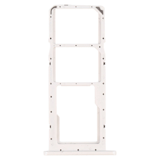For Samsung Galaxy A02s SM-A025 SIM Card Tray + SIM Card Tray + Micro SD Card Tray (White) - Card Tray by buy2fix | Online Shopping UK | buy2fix