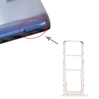 For Samsung Galaxy A02s SM-A025 SIM Card Tray + SIM Card Tray + Micro SD Card Tray (White) - Card Tray by buy2fix | Online Shopping UK | buy2fix