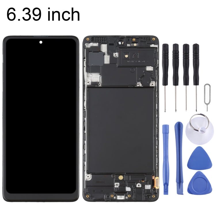 OLED LCD Screen for Samsung Galaxy A71 SM-A715(6.39 inch) Digitizer Full Assembly with Frame (Black) - LCD Screen by buy2fix | Online Shopping UK | buy2fix