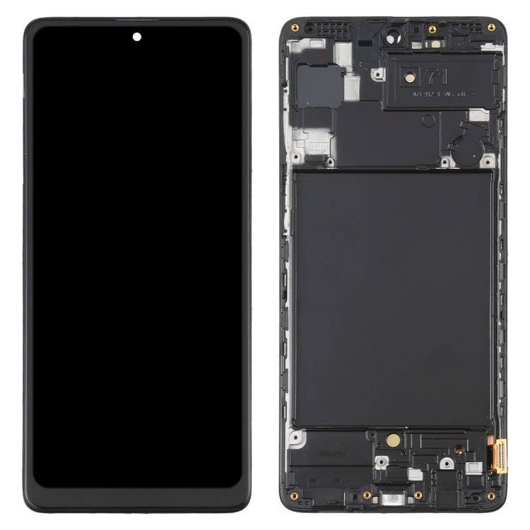 OLED LCD Screen for Samsung Galaxy A71 SM-A715(6.39 inch) Digitizer Full Assembly with Frame (Black) - LCD Screen by buy2fix | Online Shopping UK | buy2fix