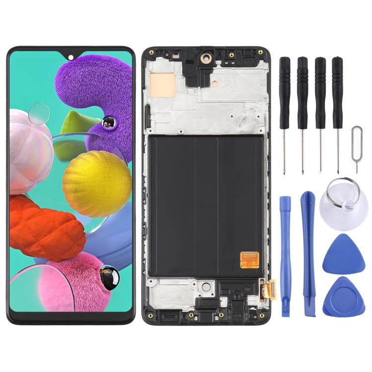 OLED LCD Screen for Samsung Galaxy A51 4G SM-A515(6.36 inch) Digitizer Full Assembly with Frame (Black) - LCD Screen by buy2fix | Online Shopping UK | buy2fix