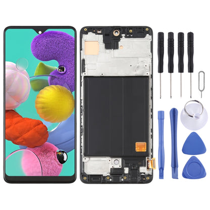 OLED LCD Screen for Samsung Galaxy A51 4G SM-A515(6.36 inch) Digitizer Full Assembly with Frame (Black) - LCD Screen by buy2fix | Online Shopping UK | buy2fix