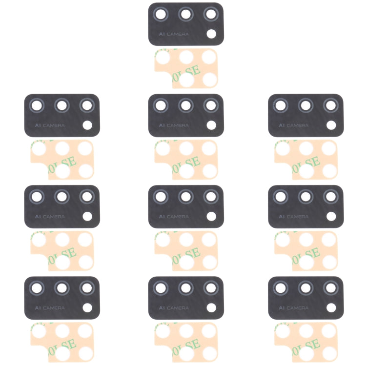 For Samsung Galaxy A02s SM-A025F 10pcs Back Camera Lens - Camera Series by buy2fix | Online Shopping UK | buy2fix