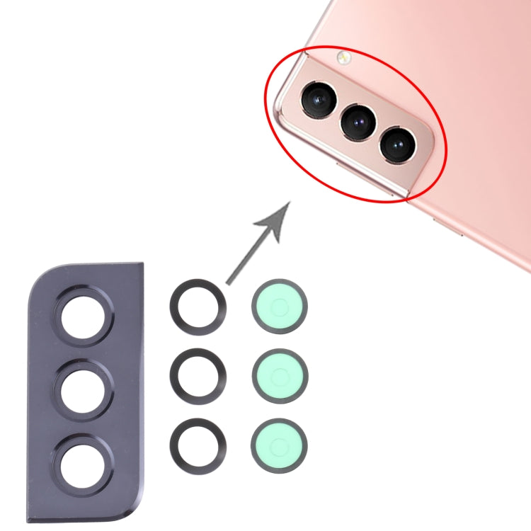 For Samsung Galaxy S21 5G SM-G991 10pcs Camera Lens Cover (Black) - Camera Series by buy2fix | Online Shopping UK | buy2fix