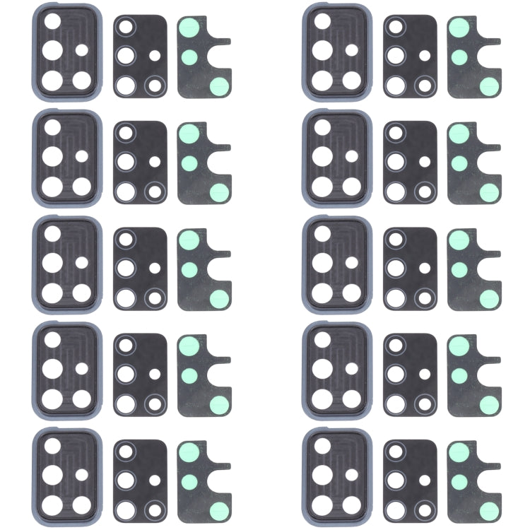 For Samsung Galaxy A71 5G SM-A716 10pcs Camera Lens Cover (Black) - Camera Series by buy2fix | Online Shopping UK | buy2fix