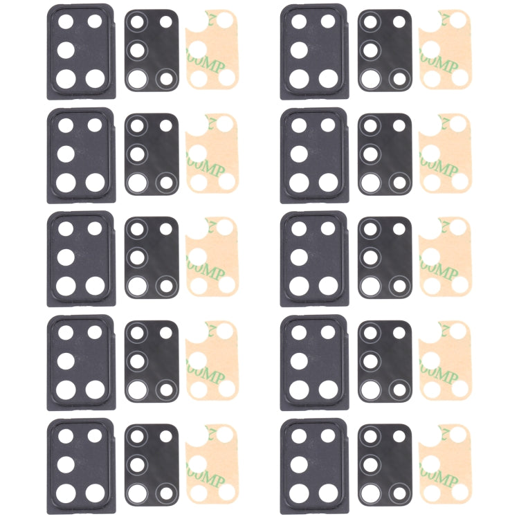 For Samsung Galaxy A21s SM-A217 10pcs Camera Lens Cover (Black) - Camera Series by buy2fix | Online Shopping UK | buy2fix
