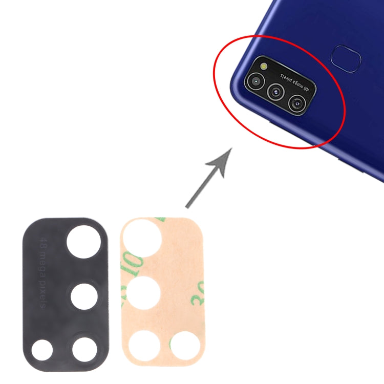 For Samsung Galaxy M21 SM-M215 10pcs Back Camera Lens - Camera Series by buy2fix | Online Shopping UK | buy2fix