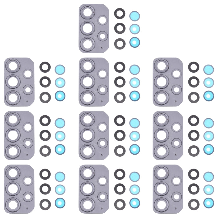 For Samsung Galaxy A72 SM-A725 10pcs Camera Lens Cover (Black) - Camera Series by buy2fix | Online Shopping UK | buy2fix