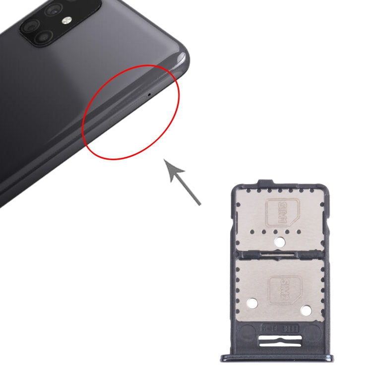 For Samsung Galaxy M31s SM-M317 SIM Card Tray + SIM Card Tray + Micro SD Card Tray (Black) - Card Tray by buy2fix | Online Shopping UK | buy2fix