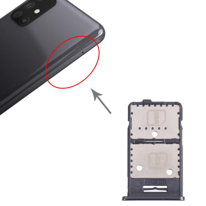 For Samsung Galaxy M31s SM-M317 SIM Card Tray + SIM Card Tray + Micro SD Card Tray (Black) - Card Tray by buy2fix | Online Shopping UK | buy2fix