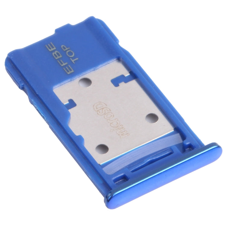 For Samsung Galaxy M31s SM-M317 SIM Card Tray + SIM Card Tray + Micro SD Card Tray (Blue) - Card Tray by buy2fix | Online Shopping UK | buy2fix