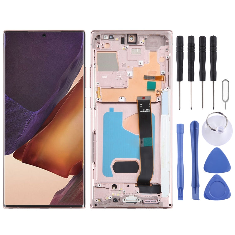 For Samsung Galaxy Note20 Ultra 4G Original Super AMOLED LCD Screen Digitizer Full Assembly With Frame (Gold) - LCD Screen by buy2fix | Online Shopping UK | buy2fix