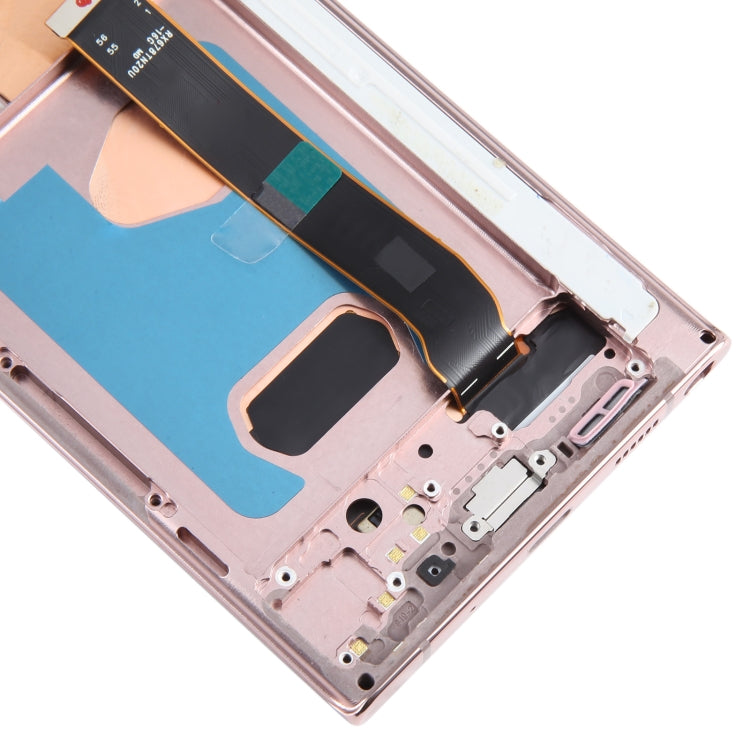 For Samsung Galaxy Note20 Ultra 4G Original Super AMOLED LCD Screen Digitizer Full Assembly With Frame (Gold) - LCD Screen by buy2fix | Online Shopping UK | buy2fix