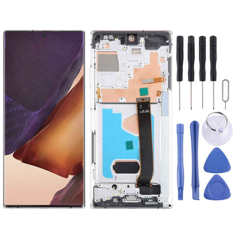 For Samsung Galaxy Note20 Ultra 4G Original Super AMOLED LCD Screen Digitizer Full Assembly With Frame (Silver) - LCD Screen by buy2fix | Online Shopping UK | buy2fix