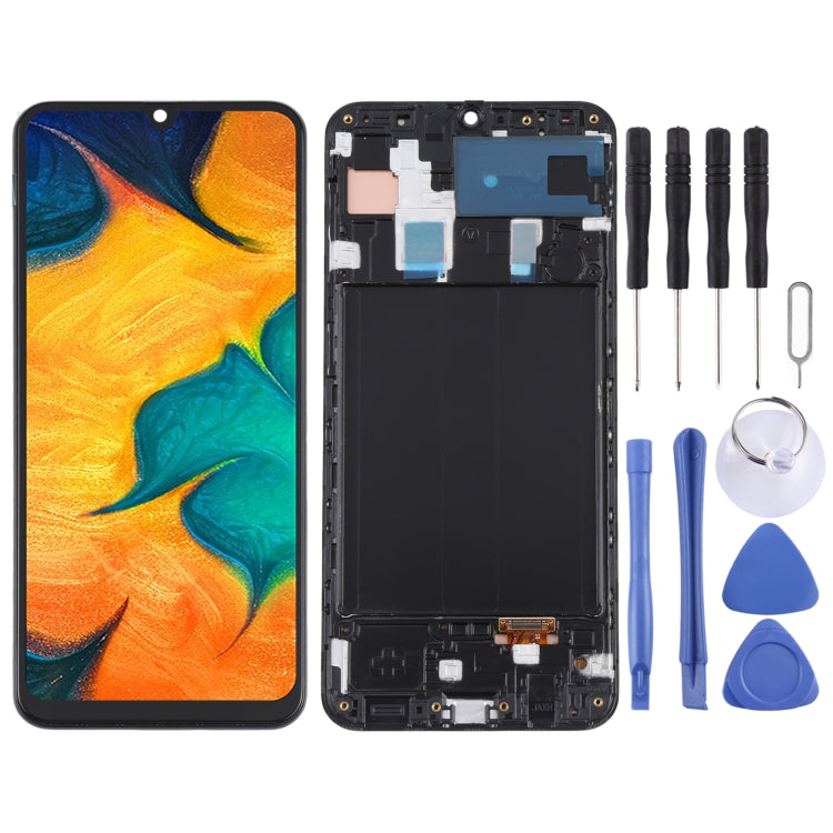 Original Super AMOLED LCD Screen for Samsung Galaxy A30 SM-A305 Digitizer Full Assembly with Frame (Black) - LCD Screen by buy2fix | Online Shopping UK | buy2fix