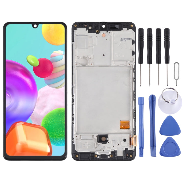 Original Super AMOLED LCD Screen for Samsung Galaxy A41 SM-A415 Digitizer Full Assembly with Frame (Black) - LCD Screen by buy2fix | Online Shopping UK | buy2fix