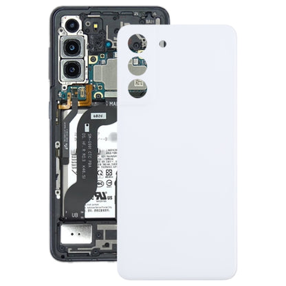 For Samsung Galaxy S21 FE 5G SM-G990B Battery Back Cover (White) - Back Cover by buy2fix | Online Shopping UK | buy2fix