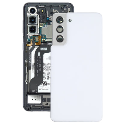 For Samsung Galaxy S21 5G Battery Back Cover with Camera Lens Cover (White) - Back Cover by buy2fix | Online Shopping UK | buy2fix