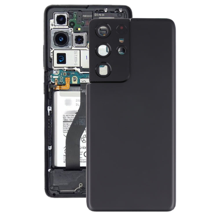 For Samsung Galaxy S21 Ultra 5G Battery Back Cover with Camera Lens Cover (Black) - Back Cover by buy2fix | Online Shopping UK | buy2fix