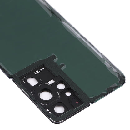 For Samsung Galaxy S21 Ultra 5G Battery Back Cover with Camera Lens Cover (Black) - Back Cover by buy2fix | Online Shopping UK | buy2fix