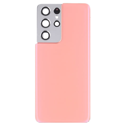 For Samsung Galaxy S21 Ultra 5G Battery Back Cover with Camera Lens Cover (Pink) - Back Cover by buy2fix | Online Shopping UK | buy2fix