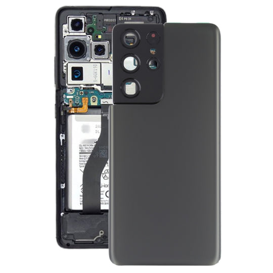 For Samsung Galaxy S21 Ultra 5G Battery Back Cover with Camera Lens Frame (Grey)