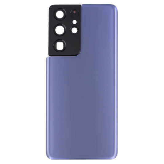 For Samsung Galaxy S21 Ultra 5G Battery Back Cover with Camera Lens Cover (Purple) - Back Cover by buy2fix | Online Shopping UK | buy2fix