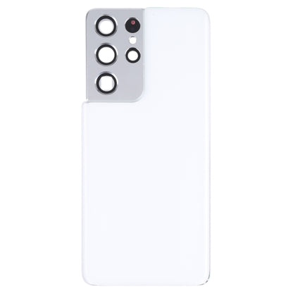 For Samsung Galaxy S21 Ultra 5G Battery Back Cover with Camera Lens Cover (White) - Back Cover by buy2fix | Online Shopping UK | buy2fix