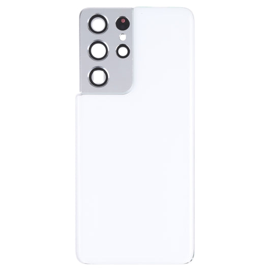 For Samsung Galaxy S21 Ultra 5G Battery Back Cover with Camera Lens Cover (White) - Back Cover by buy2fix | Online Shopping UK | buy2fix