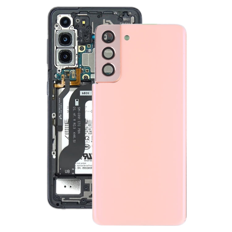 For Samsung Galaxy S21+ 5G Battery Back Cover with Camera Lens Cover (Pink) - Back Cover by buy2fix | Online Shopping UK | buy2fix