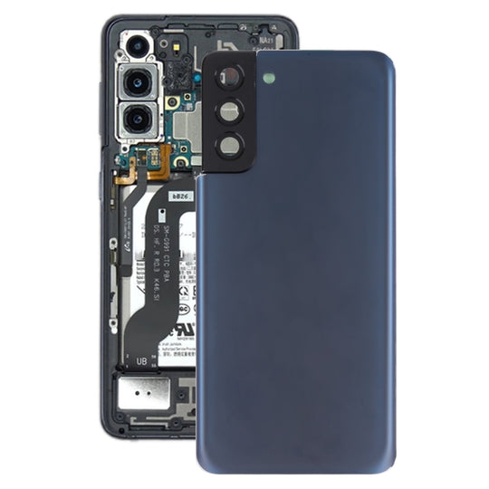 For Samsung Galaxy S21+ 5G Battery Back Cover with Camera Lens Frame (Blue)