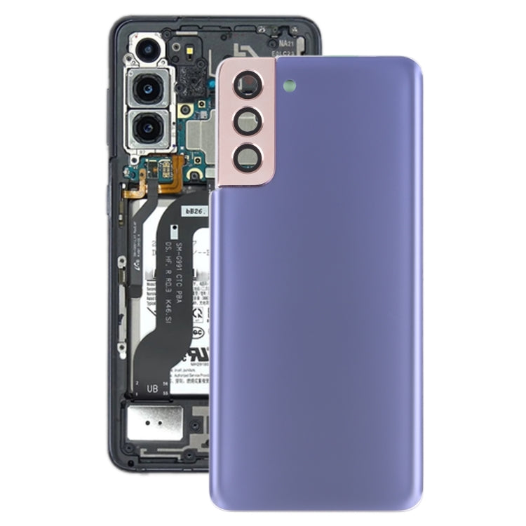 For Samsung Galaxy S21+ 5G Battery Back Cover with Camera Lens Cover (Purple) - Back Cover by buy2fix | Online Shopping UK | buy2fix