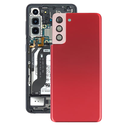 For Samsung Galaxy S21+ 5G Battery Back Cover with Camera Lens Cover (Red) - Back Cover by buy2fix | Online Shopping UK | buy2fix