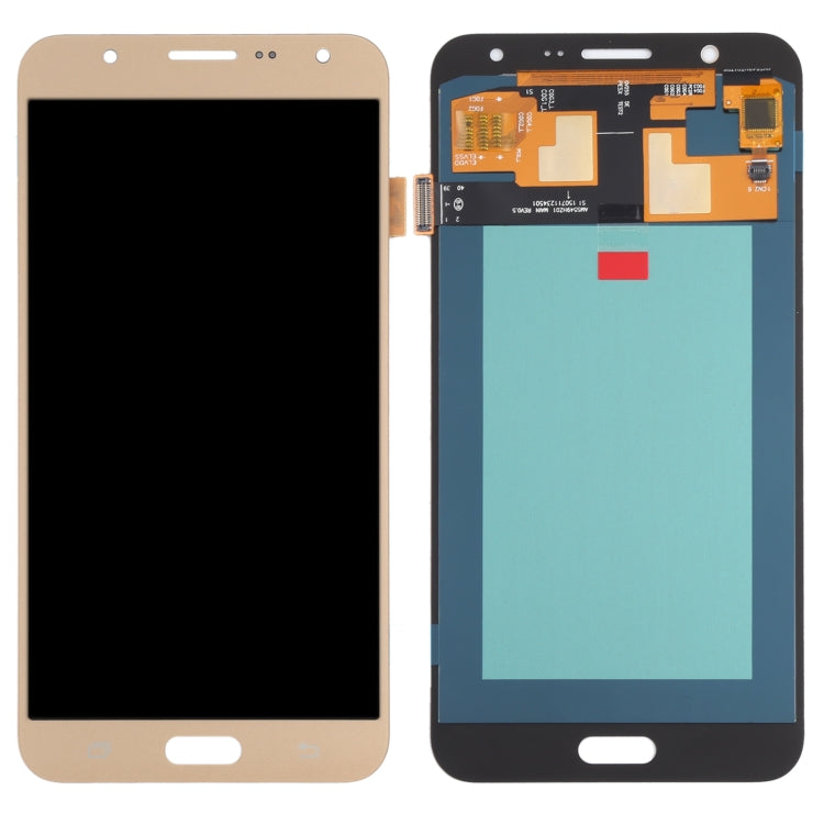 OLED LCD Screen for Samsung Galaxy J7 SM-J700 With Digitizer Full Assembly (Gold) - LCD Screen by buy2fix | Online Shopping UK | buy2fix