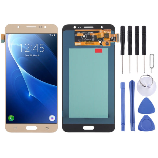 OLED LCD Screen for Samsung Galaxy J7 (2016) SM-J710 With Digitizer Full Assembly (Gold) - LCD Screen by buy2fix | Online Shopping UK | buy2fix