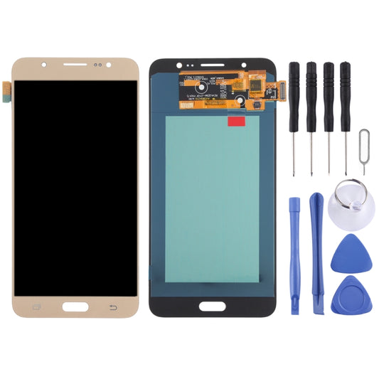 OLED LCD Screen for Samsung Galaxy J7 (2016) SM-J710 With Digitizer Full Assembly (Gold) - LCD Screen by buy2fix | Online Shopping UK | buy2fix