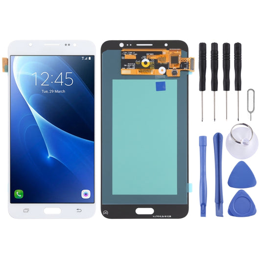 OLED LCD Screen for Samsung Galaxy J7 (2016) SM-J710 With Digitizer Full Assembly (White) - LCD Screen by buy2fix | Online Shopping UK | buy2fix