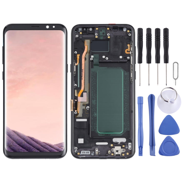 OLED LCD Screen for Samsung Galaxy S8+ SM-G955 Digitizer Full Assembly with Frame (Black) - LCD Screen by buy2fix | Online Shopping UK | buy2fix