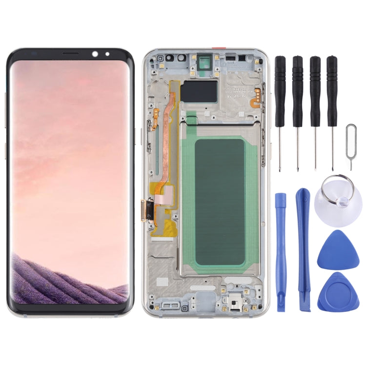 OLED LCD Screen for Samsung Galaxy S8+ SM-G955 Digitizer Full Assembly with Frame (Gold) - LCD Screen by buy2fix | Online Shopping UK | buy2fix