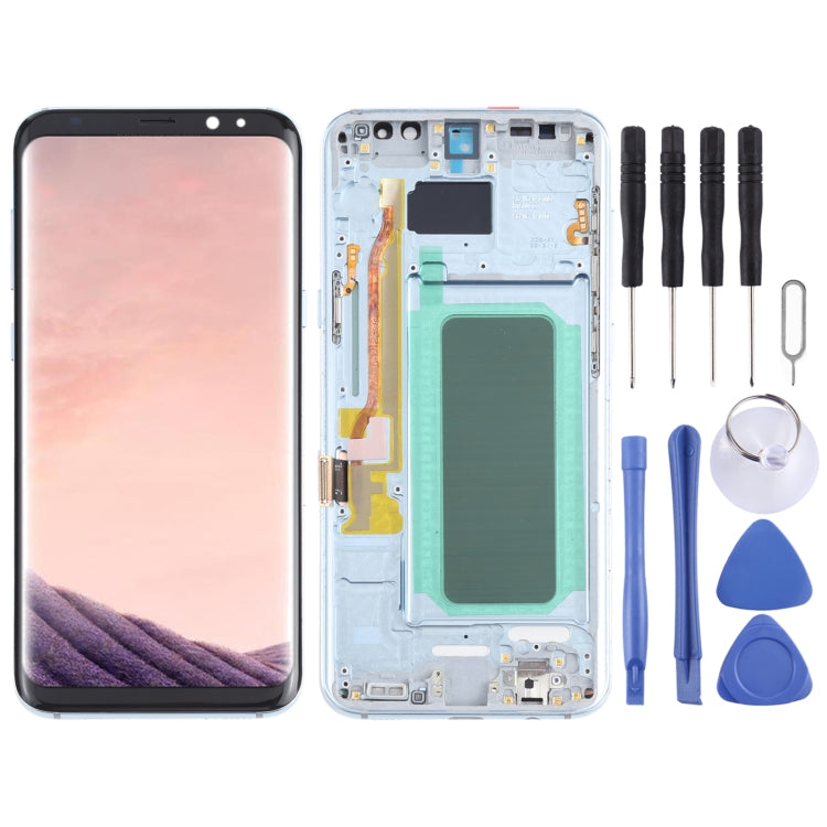 OLED LCD Screen for Samsung Galaxy S8+ SM-G955 With Digitizer Full Assembly with Frame (Blue) - LCD Screen by buy2fix | Online Shopping UK | buy2fix
