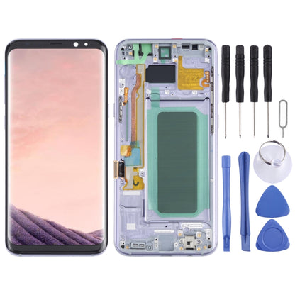 OLED LCD Screen for Samsung Galaxy S8+ SM-G955 Digitizer Full Assembly with Frame (Purple) - LCD Screen by buy2fix | Online Shopping UK | buy2fix